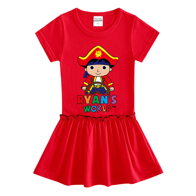 Everyday Cotton Baby Girl Dress – Multi-Color Short Sleeve