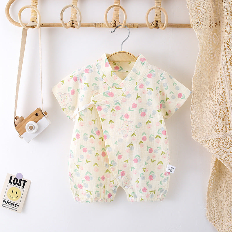Baby Short Sleeve Snap Romper