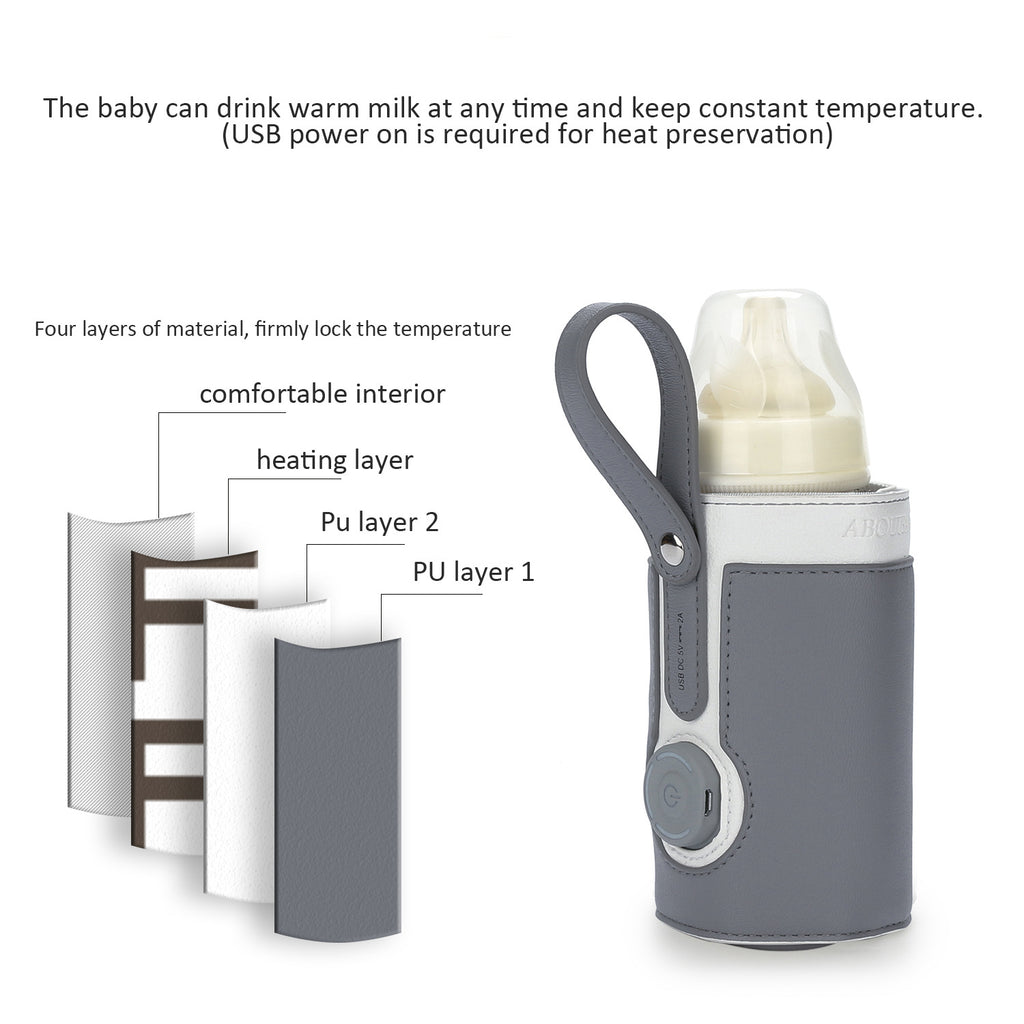 Portable 3-Speed Adjustable Baby Bottle Warmer Bag
