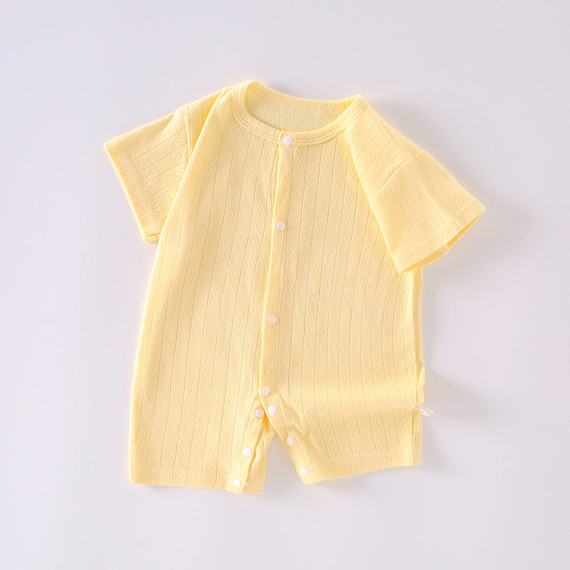 Baby Short Sleeve Zip Romper