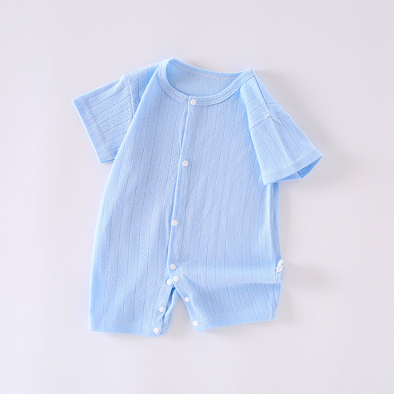 Baby Short Sleeve Zip Romper