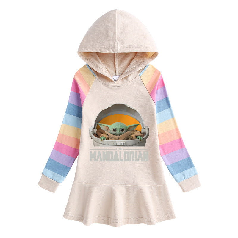 Baby Long Sleeve Rainbow Dress