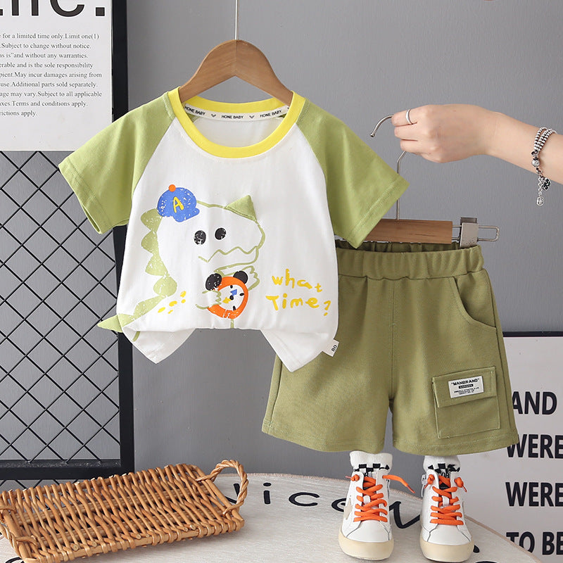 Baby Cartoon Short Sleeve 2-Piece Summer Set