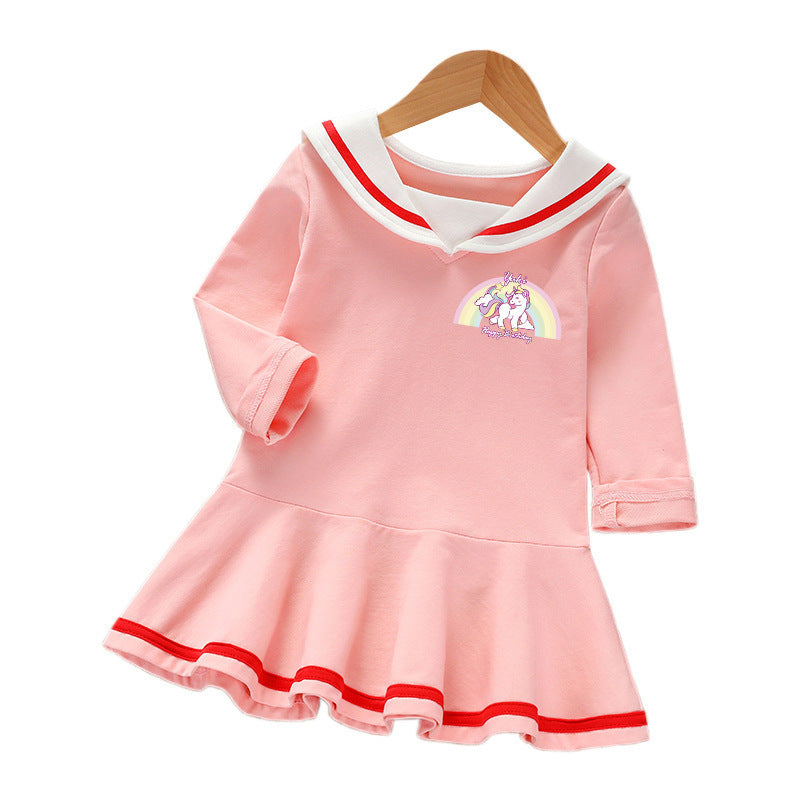 Baby Girl Long Sleeve Unicorn Dress
