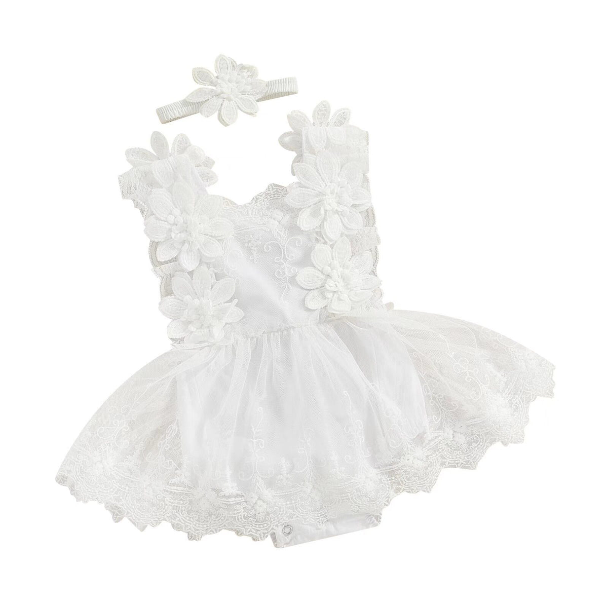 Baby Girl Lace Crawler Outfit