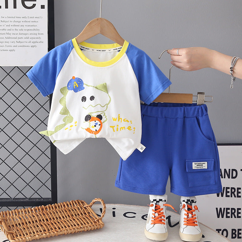 Baby Cartoon Short Sleeve 2-Piece Summer Set