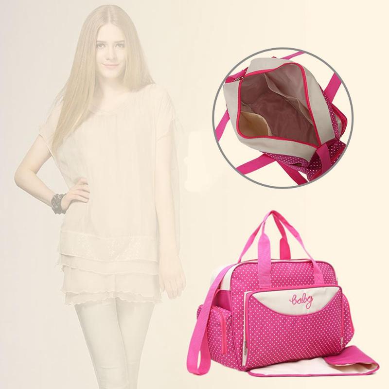 5-Piece Maternity Diaper Bag Set with Bottle Holder