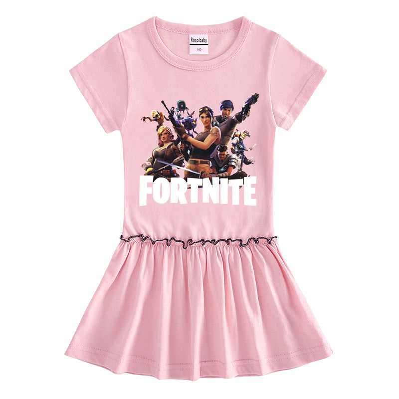 Sweet Floral Cotton Baby Girl Dress – Short Sleeve Summer Outfit