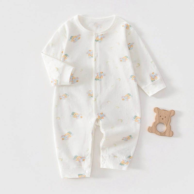 Summer baby jumpsuit thin and cute long sleeved baby clothes