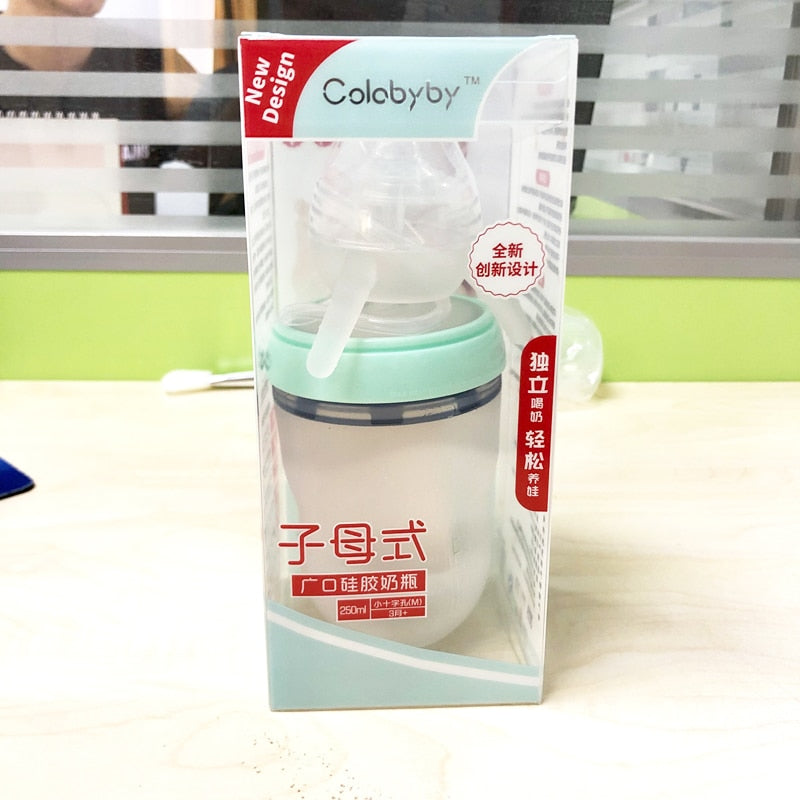 Baby Silicone Straw Sippy Training Cup 250ml