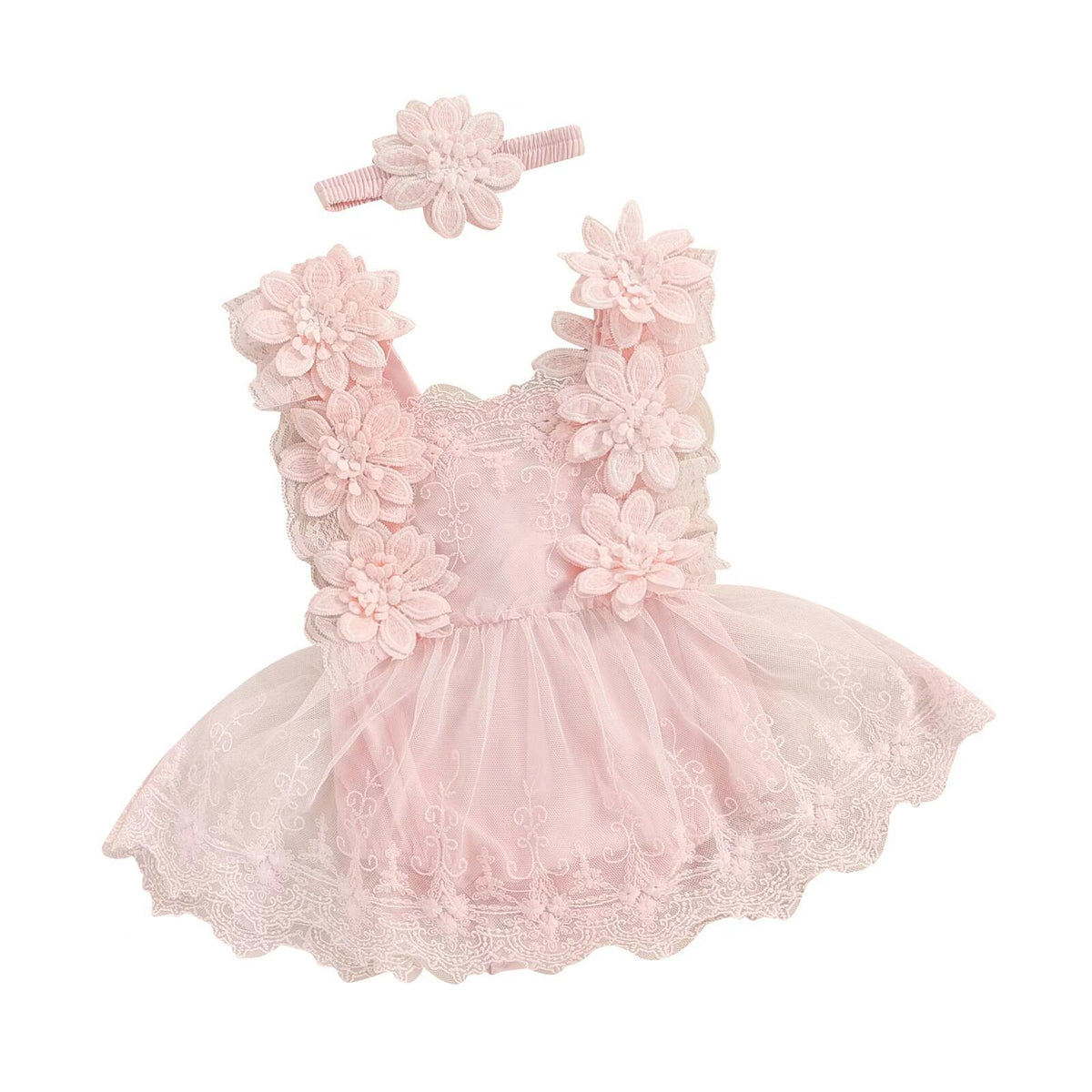 Baby Girl Lace Crawler Outfit
