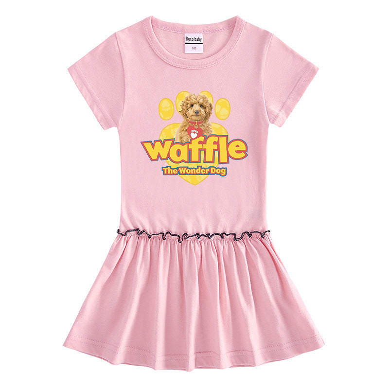 Colorful Striped Short Sleeve Cotton Baby Dress