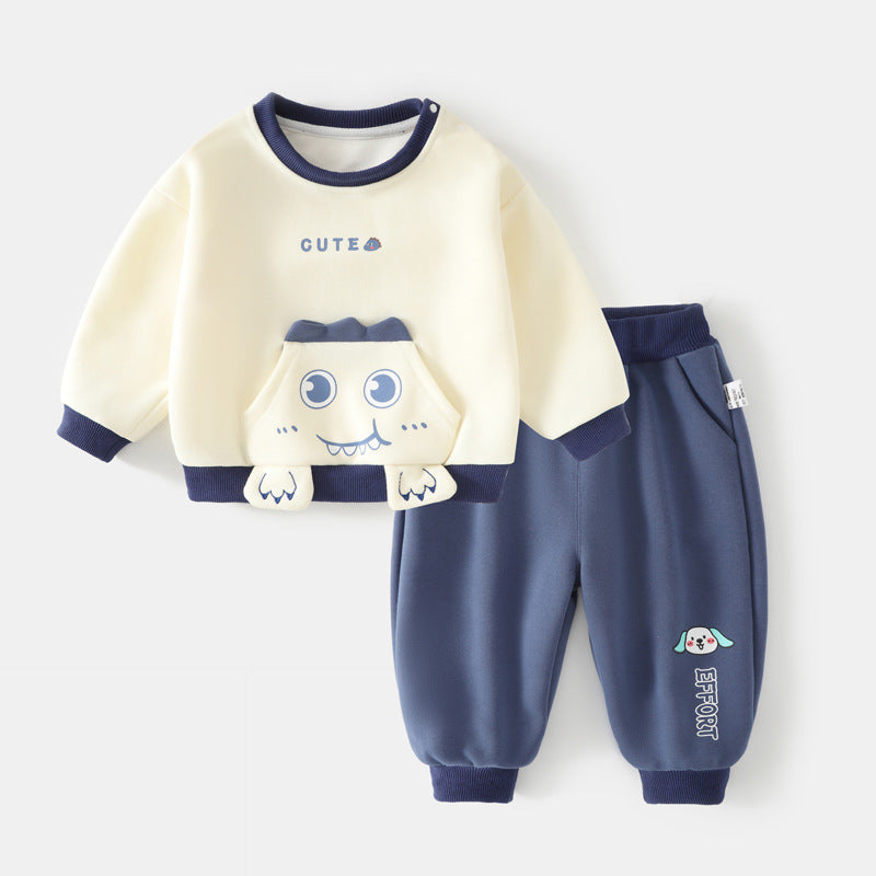 Baby Hooded Coat Split Set