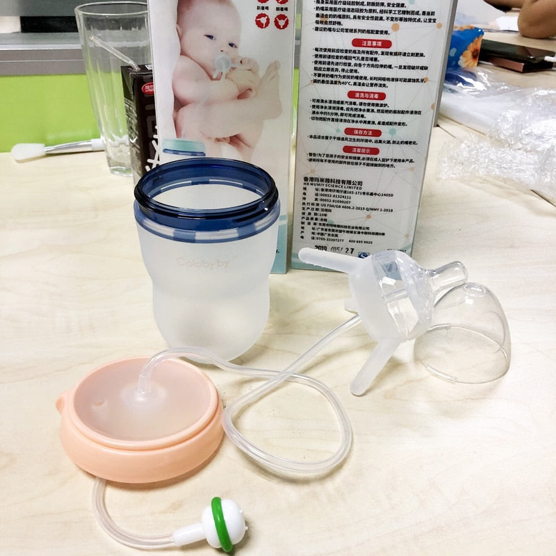 Baby Silicone Straw Sippy Training Cup 250ml
