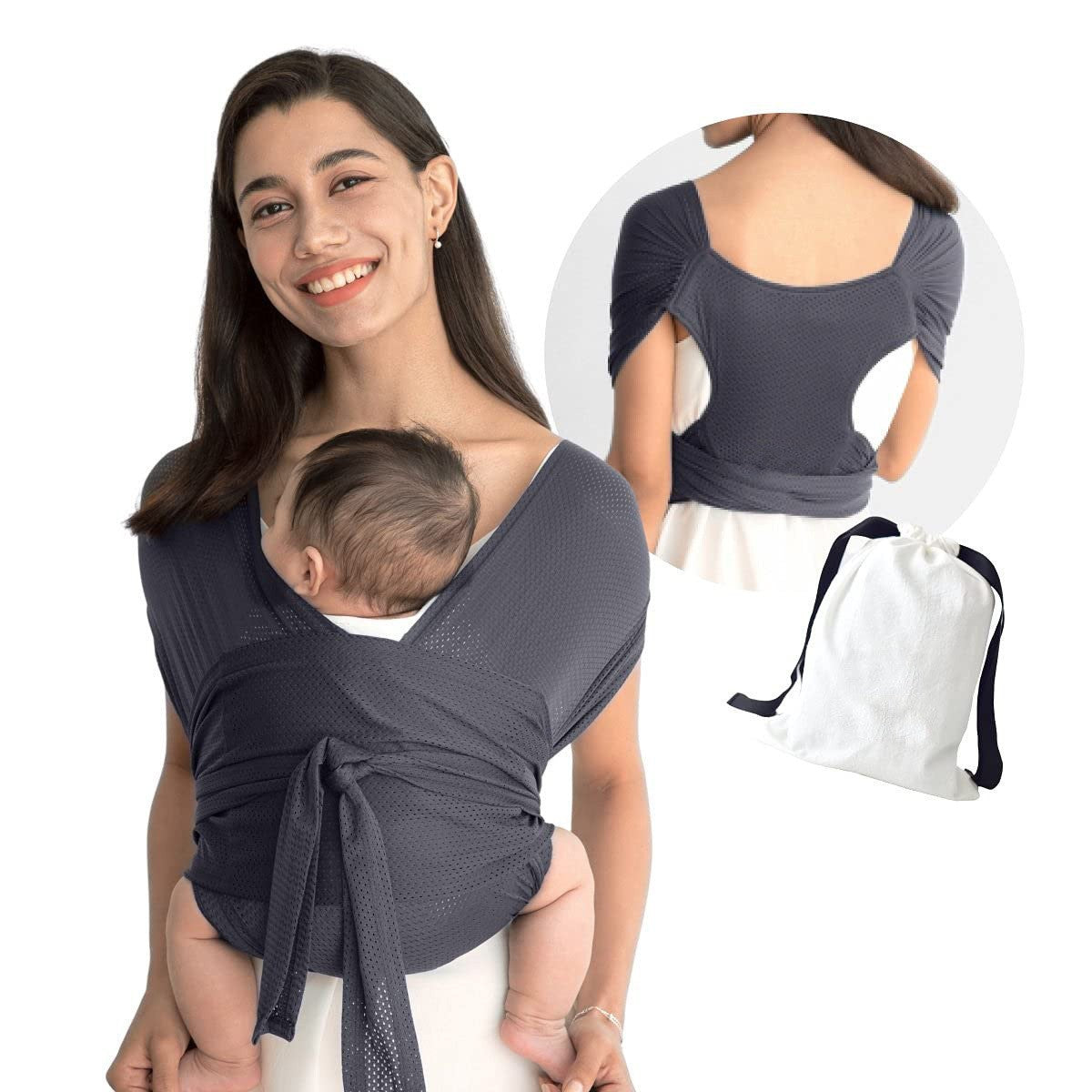 Front-Facing Baby Wrap Carrier for Newborns