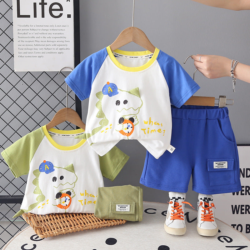 Baby Cartoon Short Sleeve 2-Piece Summer Set