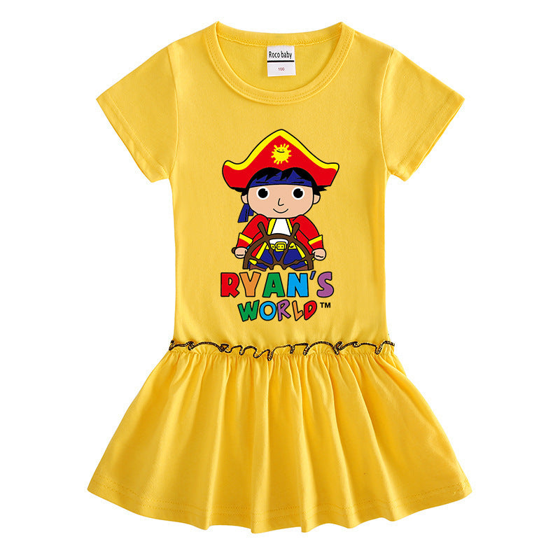 Everyday Cotton Baby Girl Dress – Multi-Color Short Sleeve