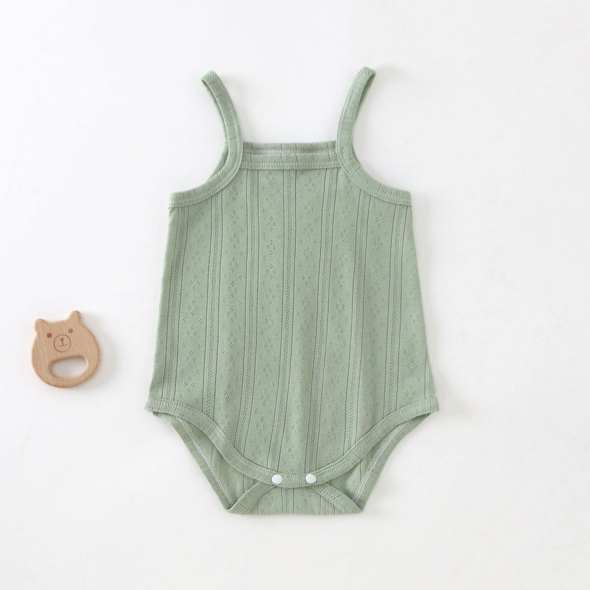 Baby Solid Color Sleeveless Sling Romper – Multi-Color