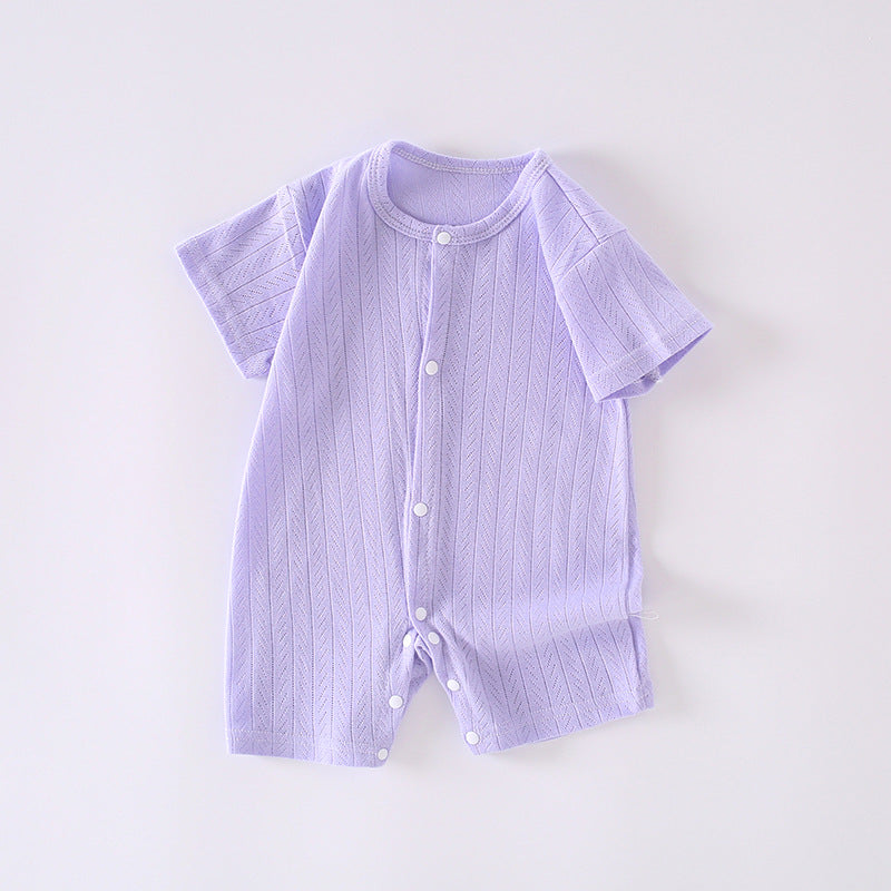 Baby Short Sleeve Zip Romper