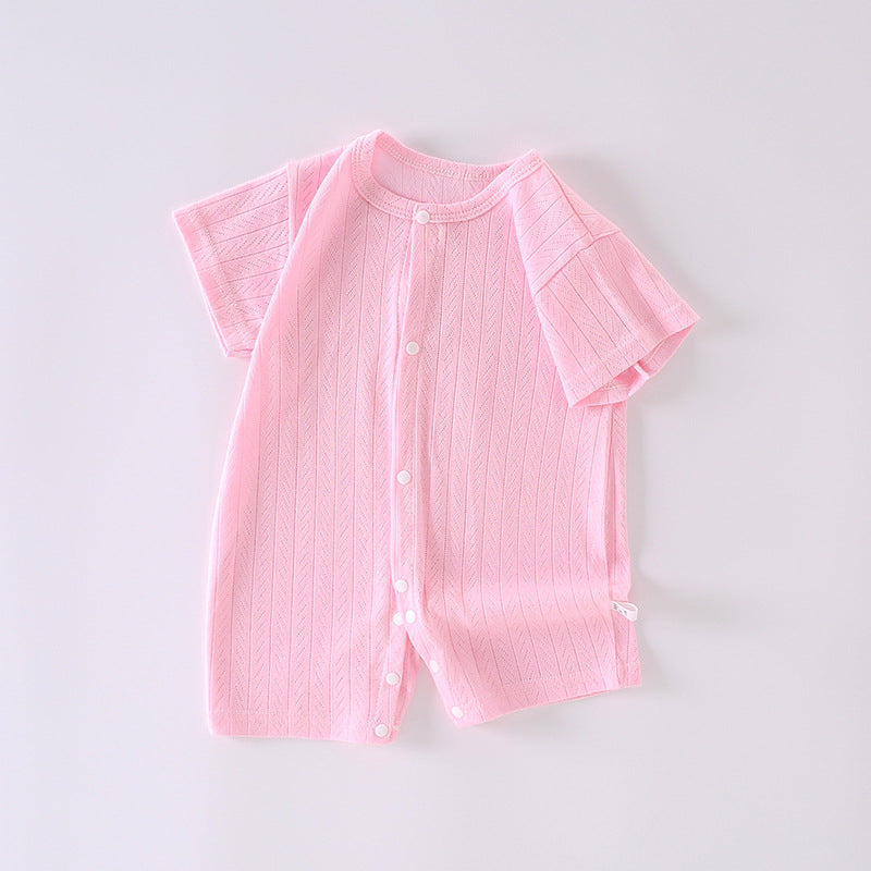 Baby Short Sleeve Zip Romper