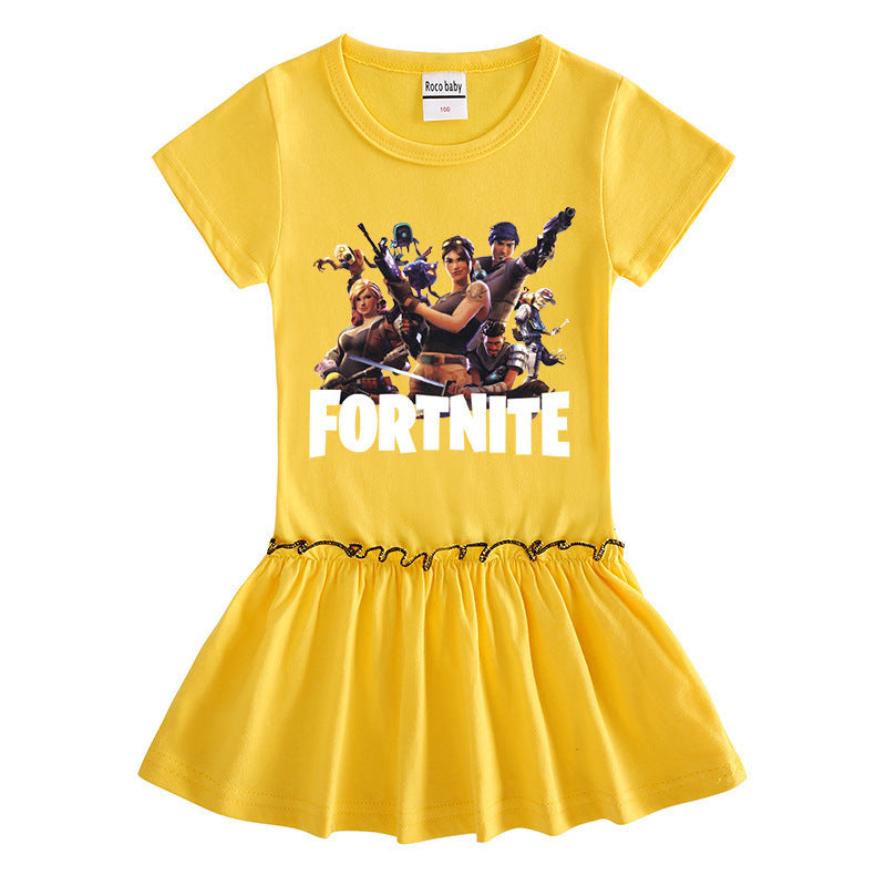 Sweet Floral Cotton Baby Girl Dress – Short Sleeve Summer Outfit