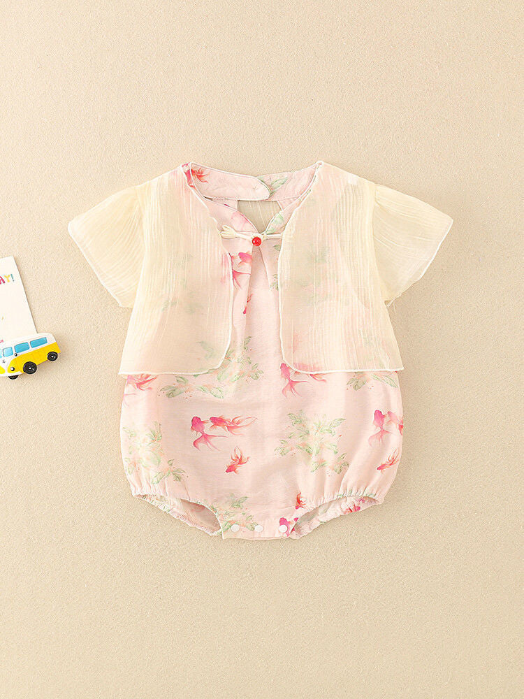 Baby Summer Lightweight Girl Baby Onesie Princess Bodysuit