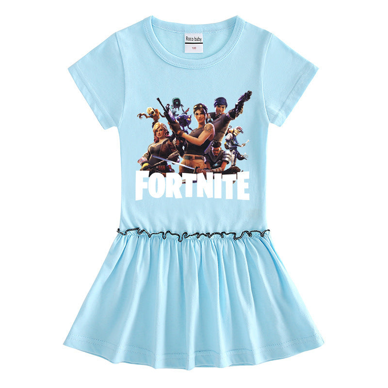 Sweet Floral Cotton Baby Girl Dress – Short Sleeve Summer Outfit