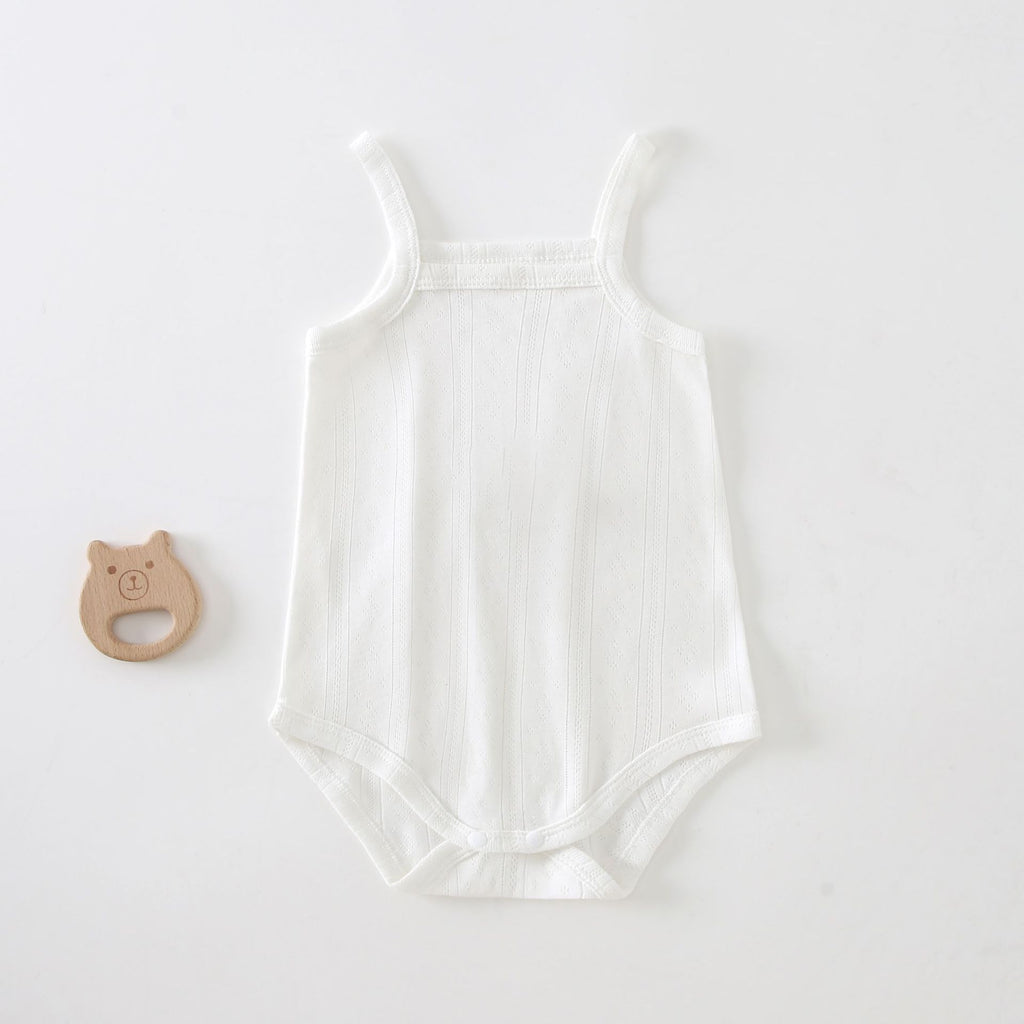 Baby Solid Color Sleeveless Sling Romper – Multi-Color