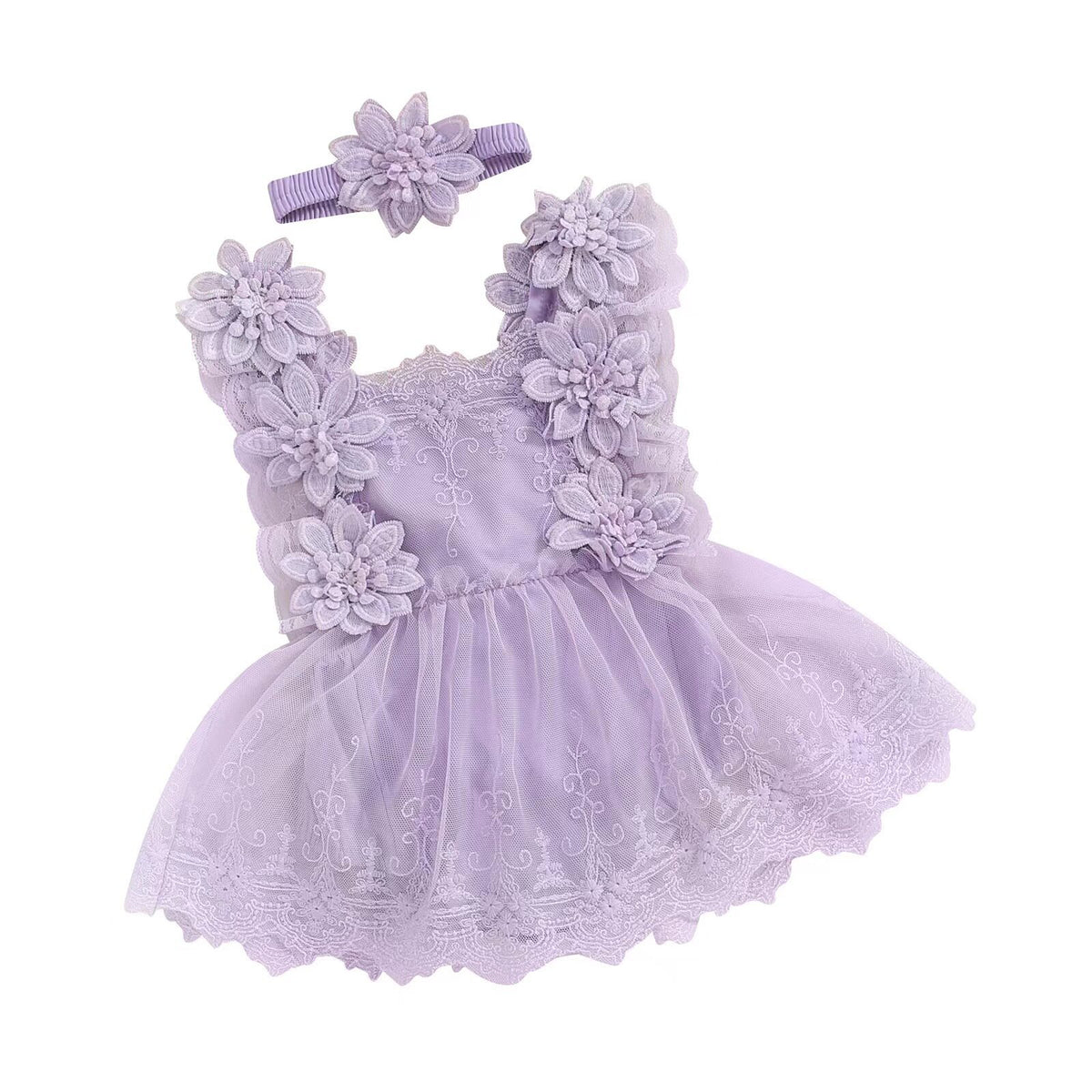 Baby Girl Lace Crawler Outfit