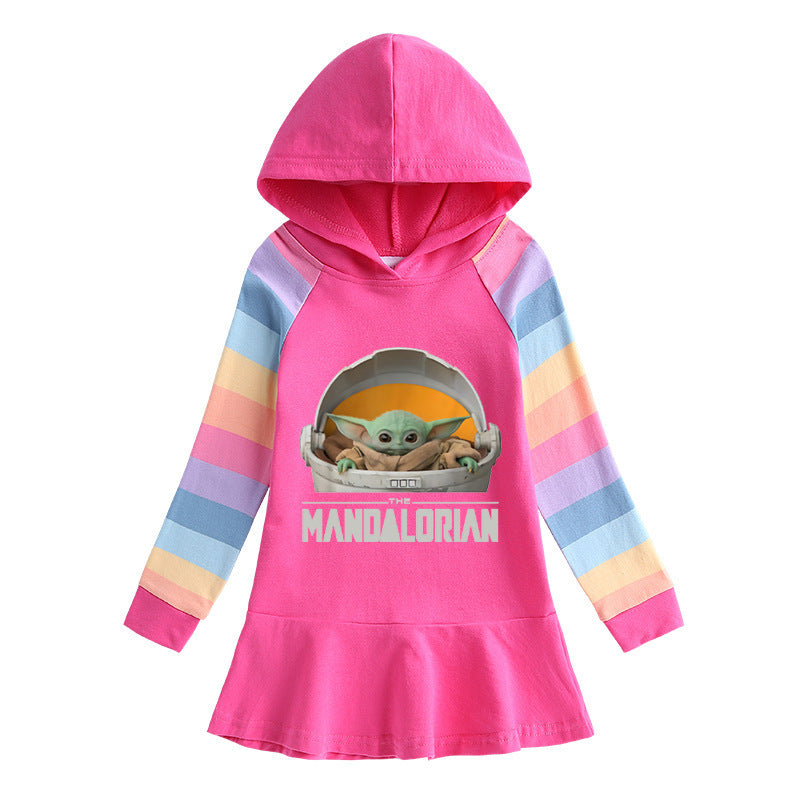 Baby Long Sleeve Rainbow Dress