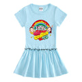 Girls' Me Contro Te Short Sleeve Ruffle Cotton Dress