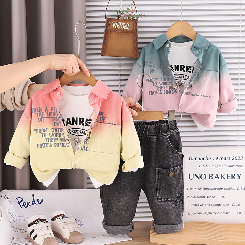 Baby 3-Piece Gradient Coat Set