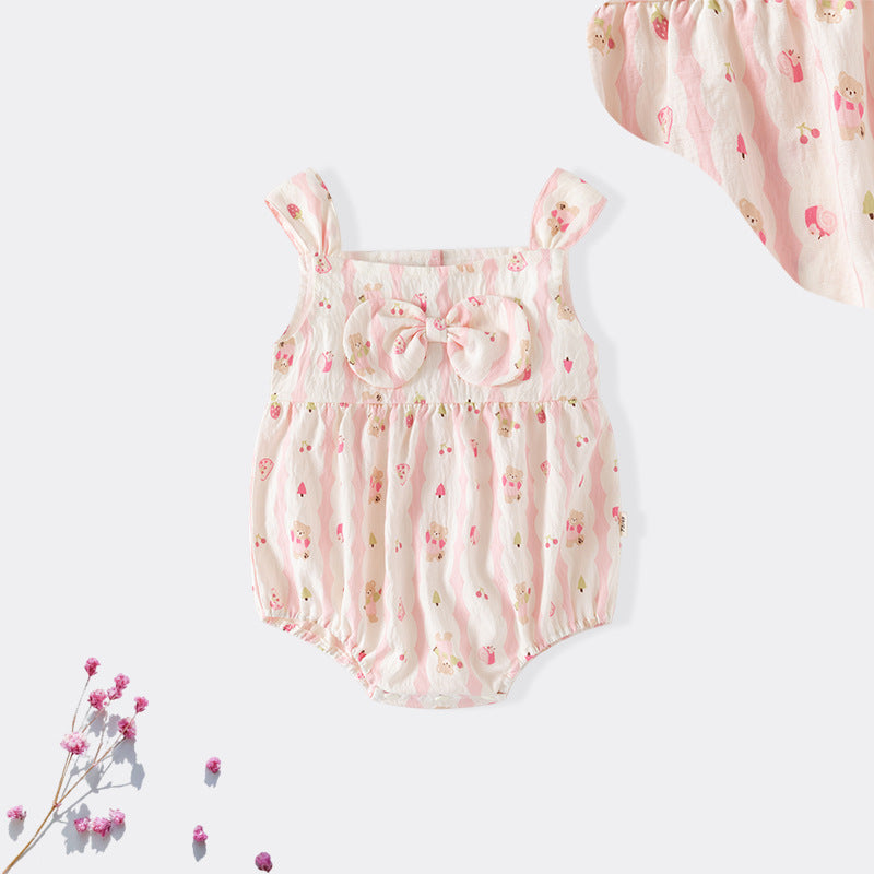 Sleeveless baby jumpsuit