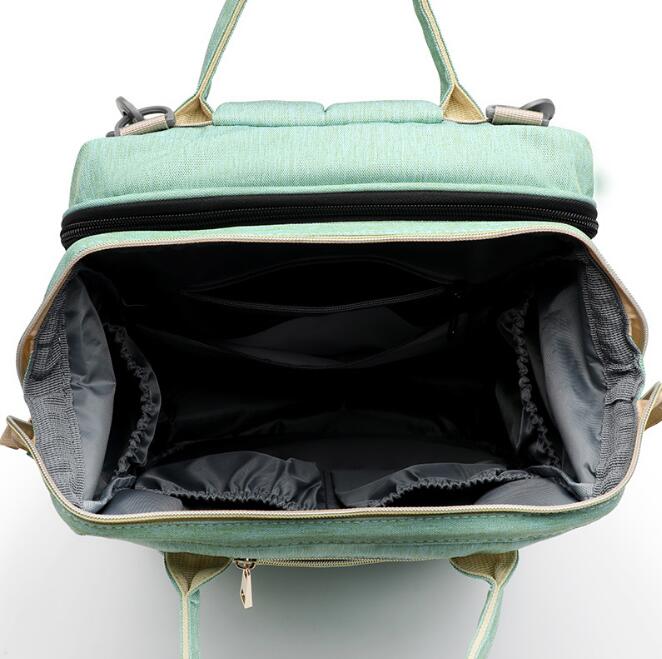 2-in-1 Foldable Baby Travel Crib & Mommy Bag — Portable Large Capacity