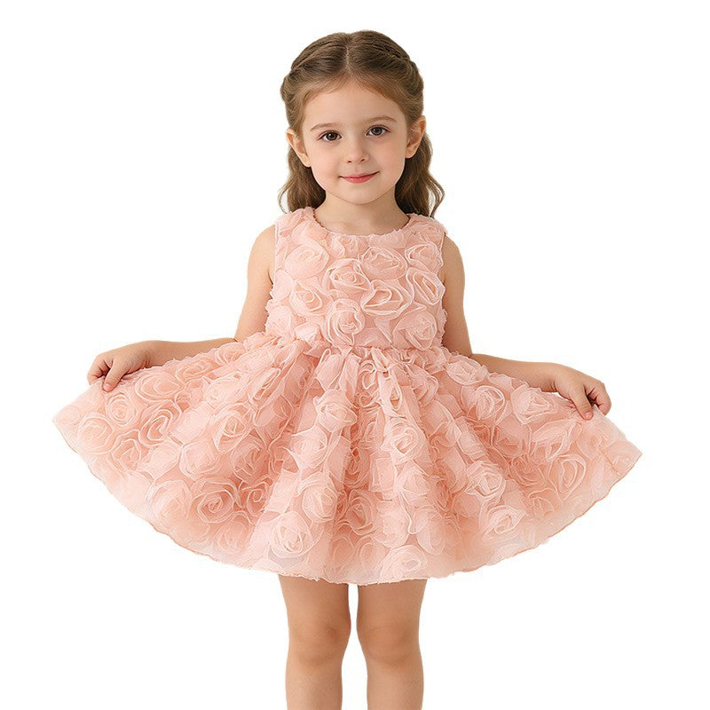 Print Sleeveless Dress for Baby Girls