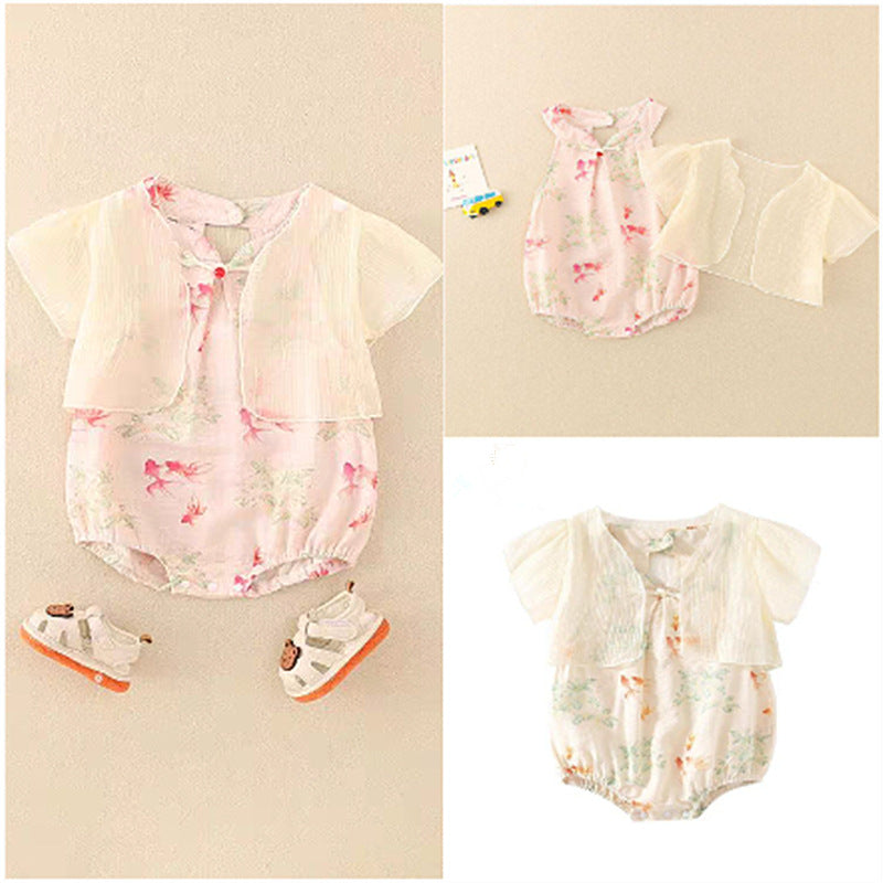 Baby Summer Lightweight Girl Baby Onesie Princess Bodysuit