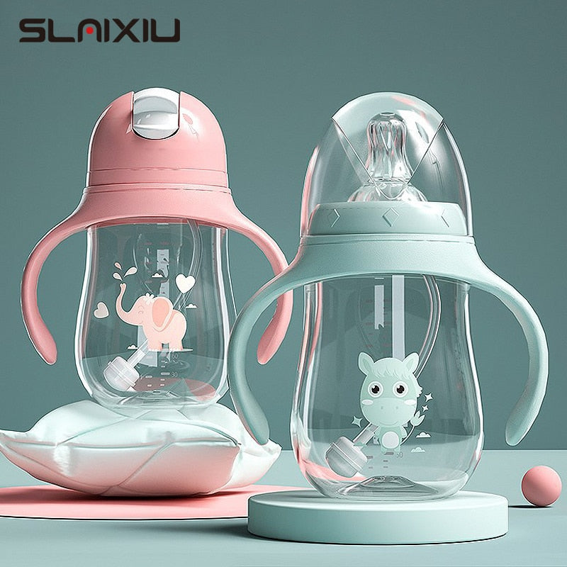 Wide-Neck BPA-Free Baby Feeding Bottle