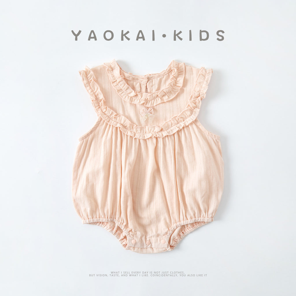 Ruffled Collar Baby Girl Romper