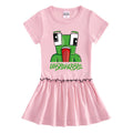 Pretty Floral Short Sleeve Dress for Baby Girls