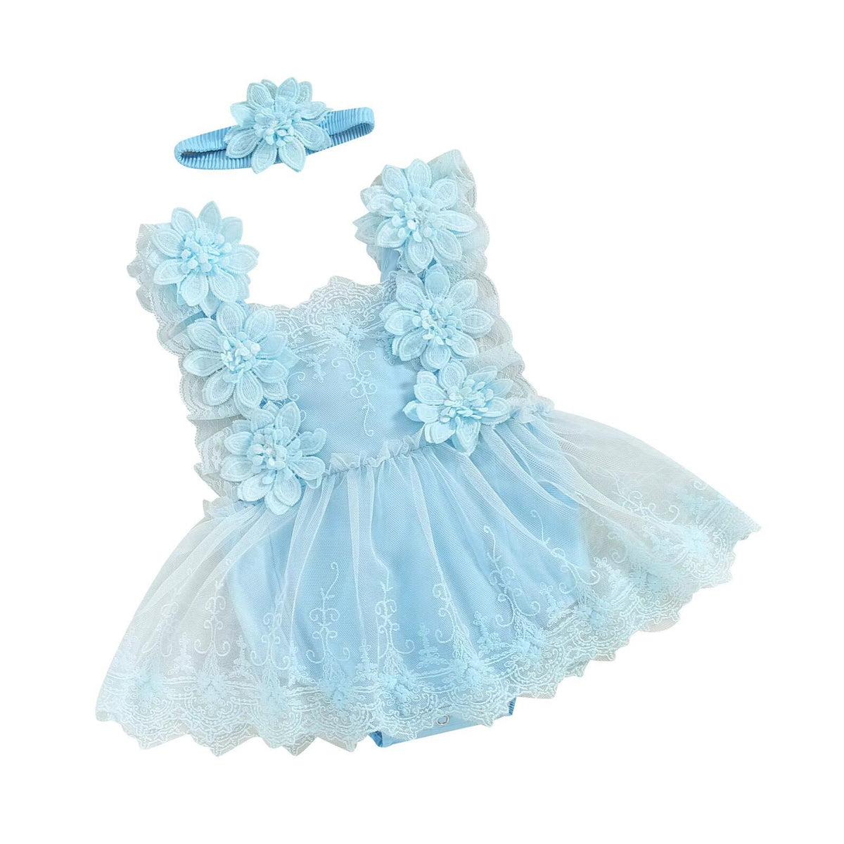 Baby Girl Lace Crawler Outfit