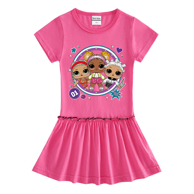 Cute Bow Short Sleeve Baby Girl Dress