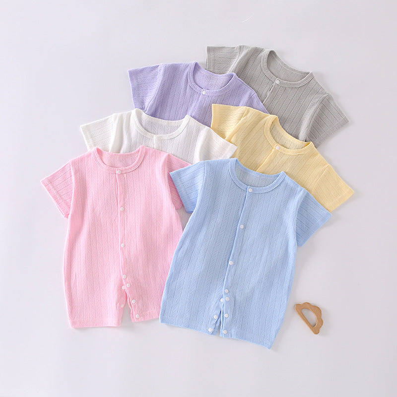 Baby Short Sleeve Zip Romper