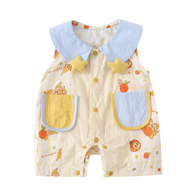 Baby Cartoon Sleeveless Romper