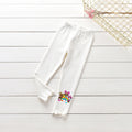 Girls' White Ruffle-Hem Leggings with LOL Doll Print