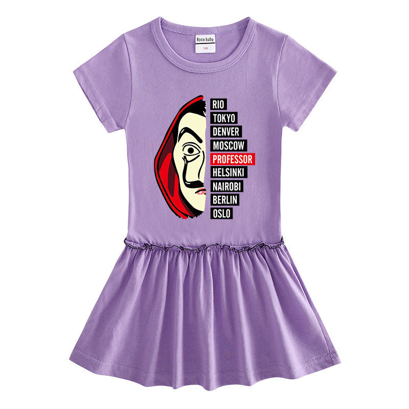 Soft Cotton Baby Girl Dress – Short Sleeve Casual Wear