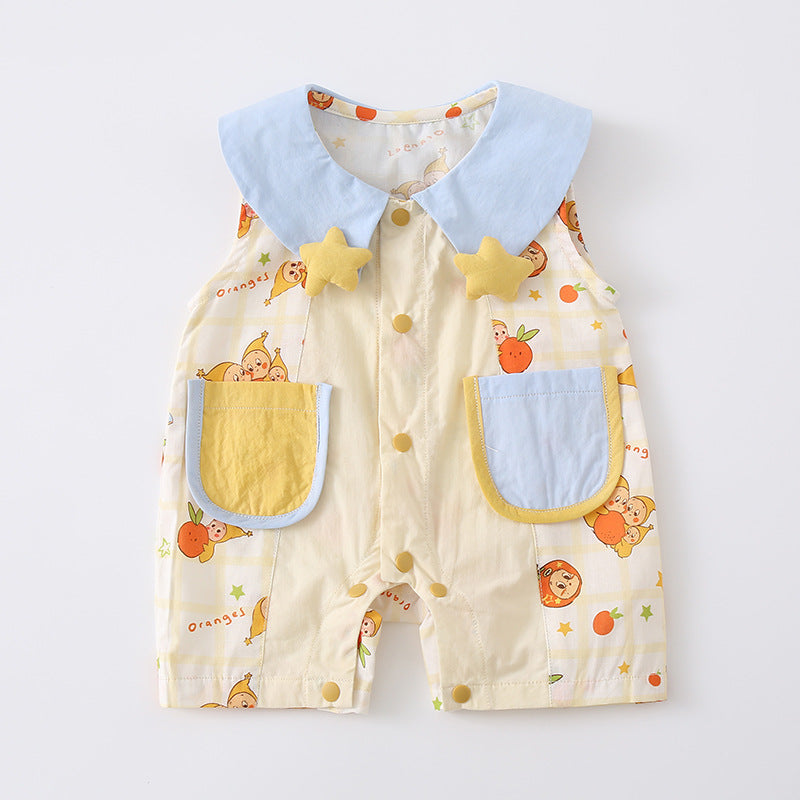 Baby Cartoon Sleeveless Romper