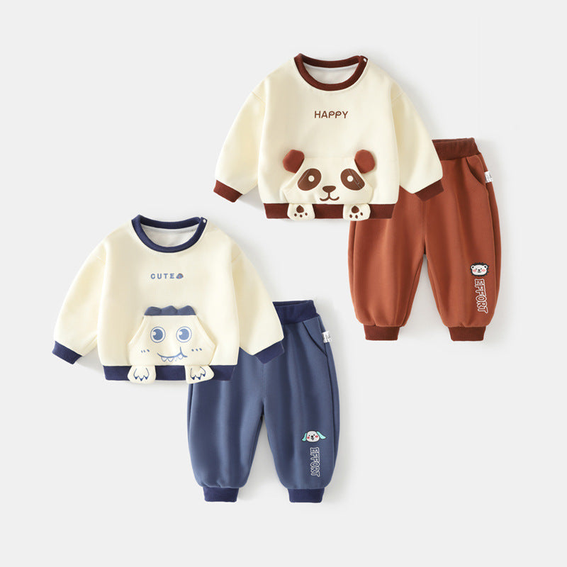 Baby Hooded Coat Split Set
