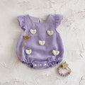 Baby Girl Romper with Petal Sleeves