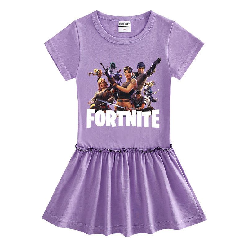 Sweet Floral Cotton Baby Girl Dress – Short Sleeve Summer Outfit