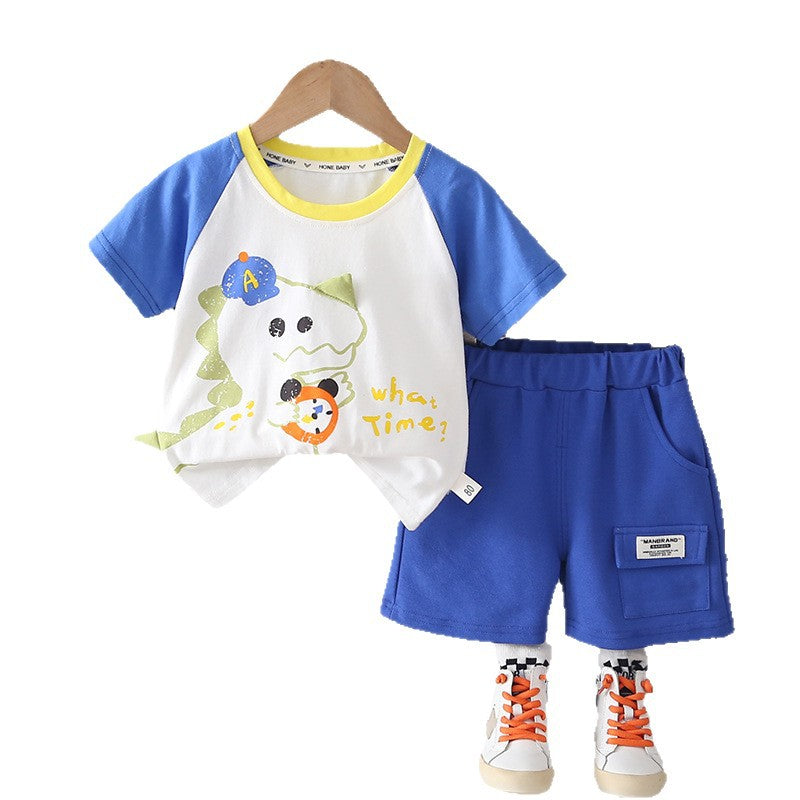 Baby Cartoon Short Sleeve 2-Piece Summer Set